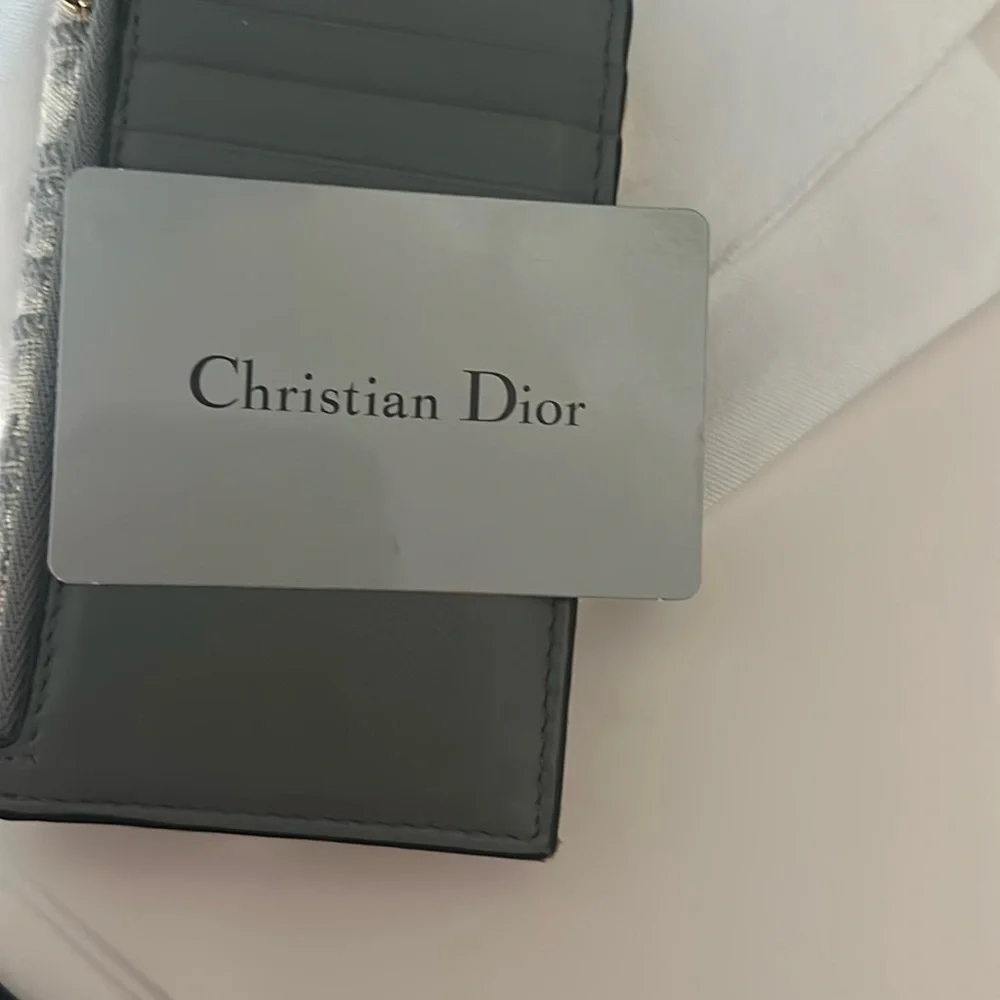 Dior Saddle Cosmos Zipped Card Wallet - Gray Dior Oblique Jacquard